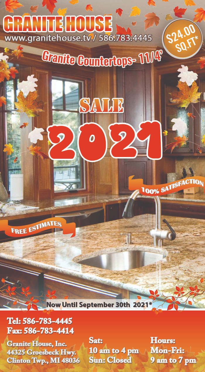 2019 Sale of the Month - Granite Kitchen Countertops $24 sq/ft installed 