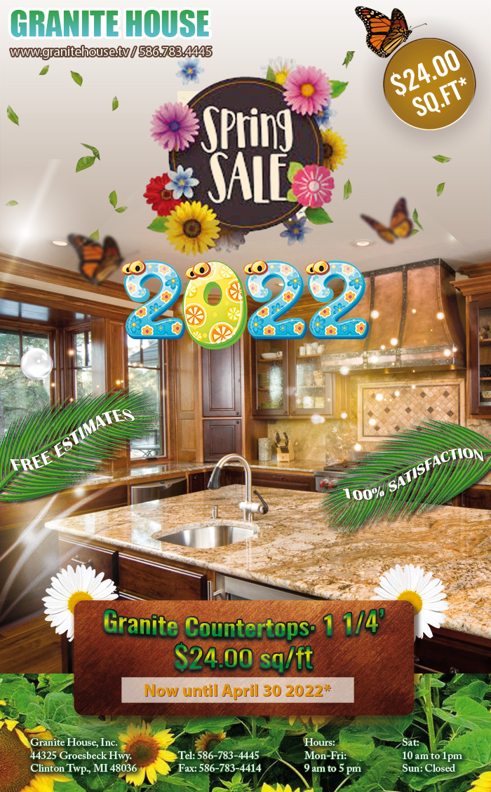 2019 Sale of the Month - Granite Kitchen Countertops $24 sq/ft installed 