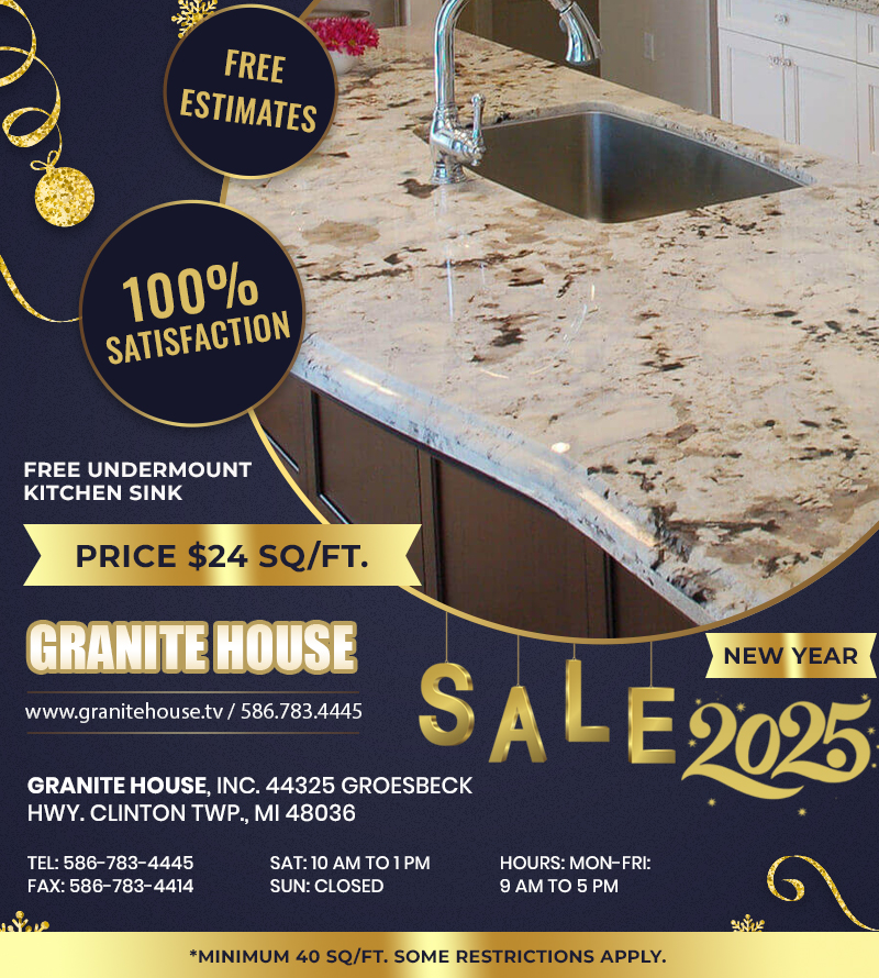 2019 Sale of the Month - Granite Kitchen Countertops $24 sq/ft installed 