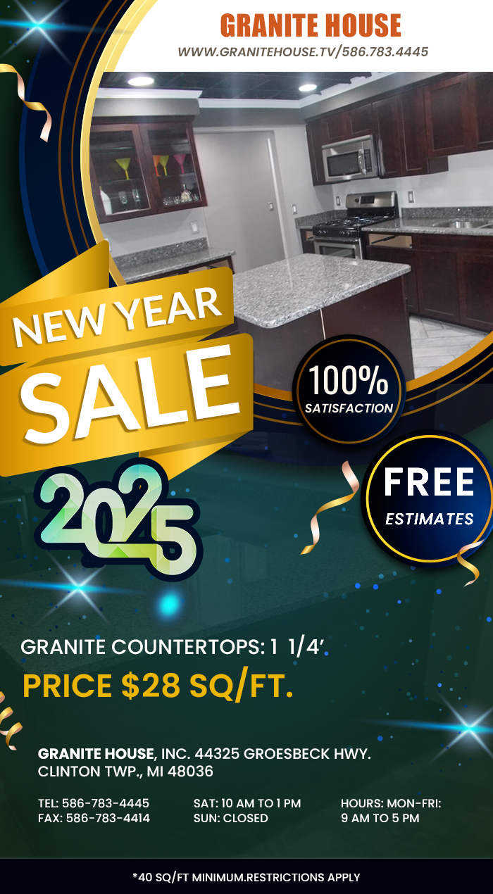 2019 Sale of the Month - Granite Kitchen Countertops $24 sq/ft installed 